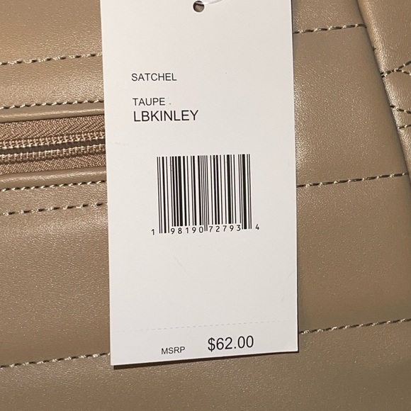 LUV BETSEY By Betsey Johnson LBKinley Satchel Bag In Taupe - Picture 6 of 15